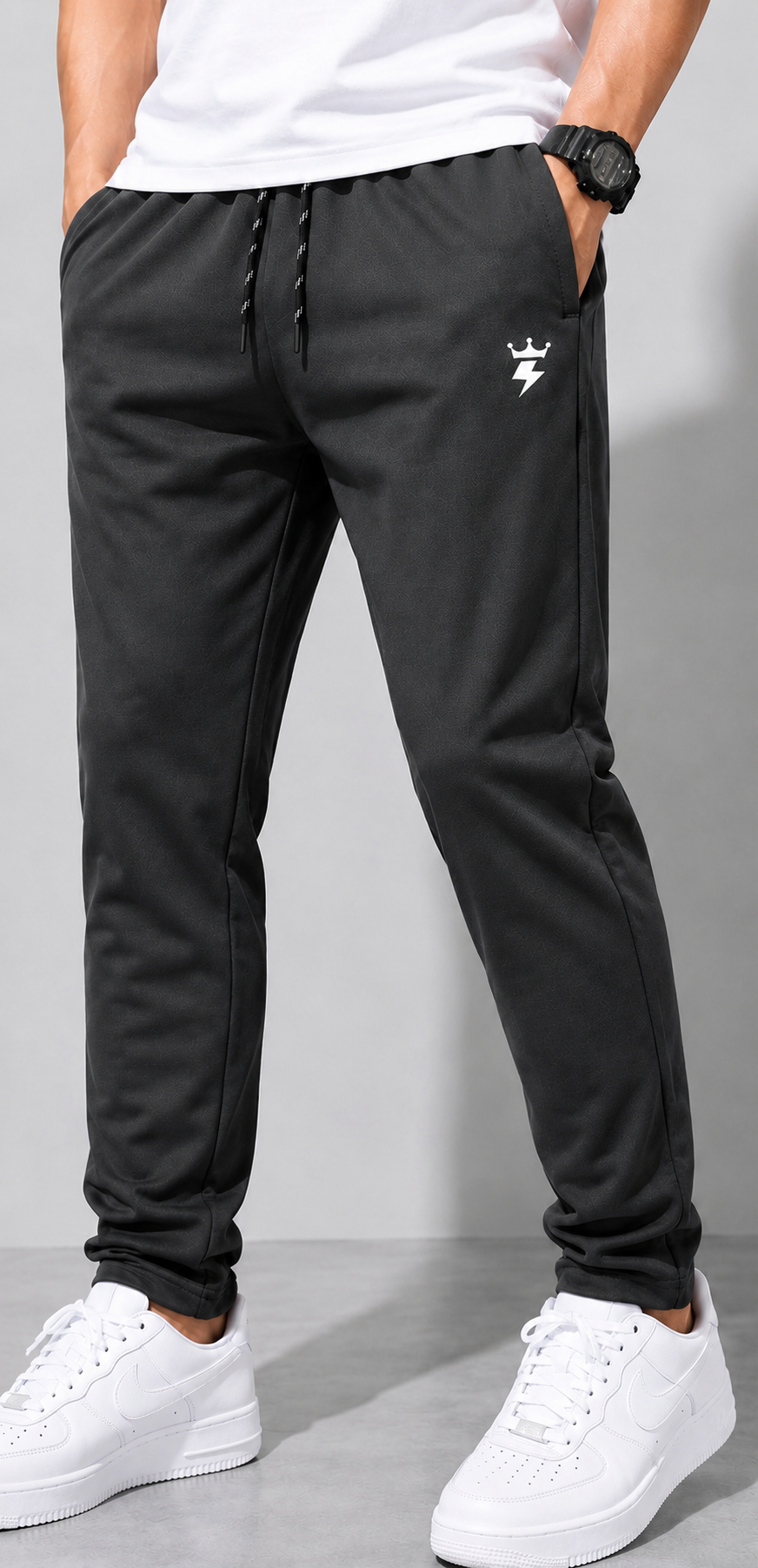 SWAGZAAR Men's Lycra Track Pants – Black
