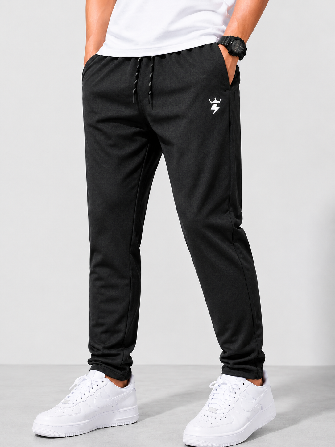 SWAGZAAR Men's Lycra Track Pants – Grey