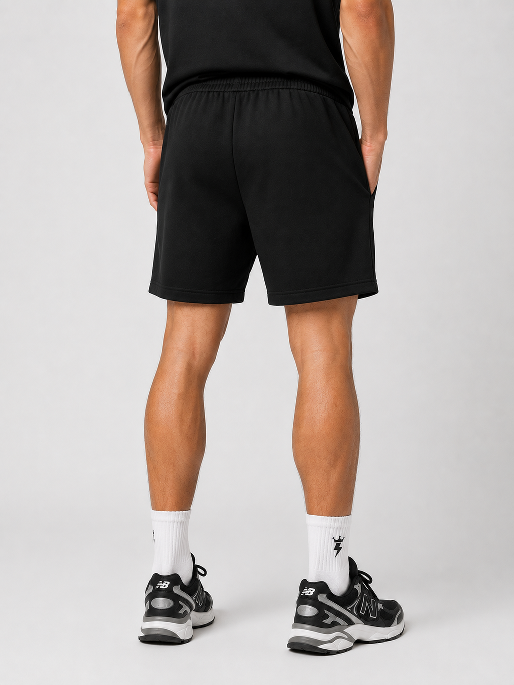 Swagzaar Black Lycra Stretchable Track Shorts for Men