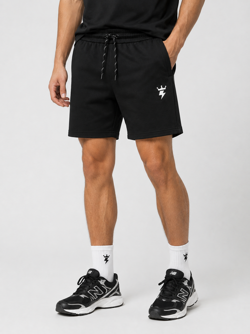 Swagzaar Black Lycra Stretchable Track Shorts for Men