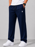 Swagzaar Men's Straight Fit Track Pant | Premium Stretch Fabric | Dark Blue