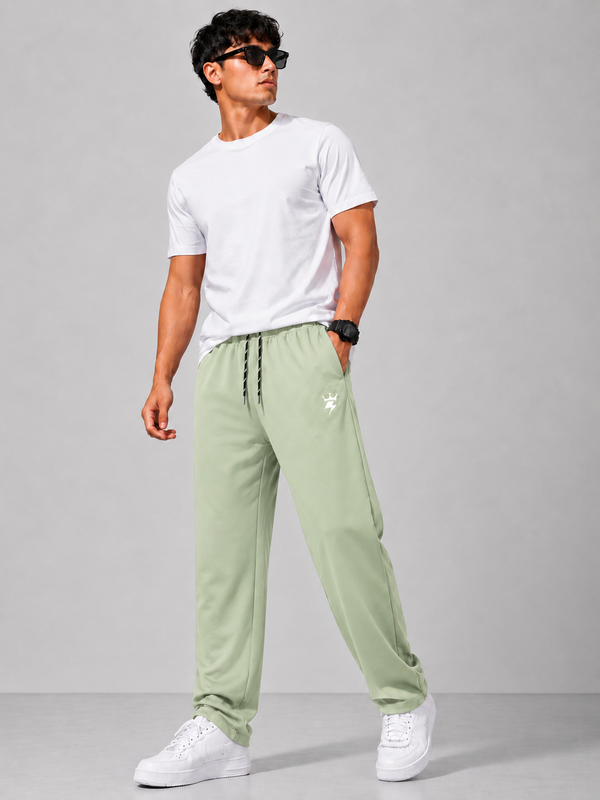 Swagzaar Men's Straight Fit Track Pant | Premium Stretch Fabric | Pista Green
