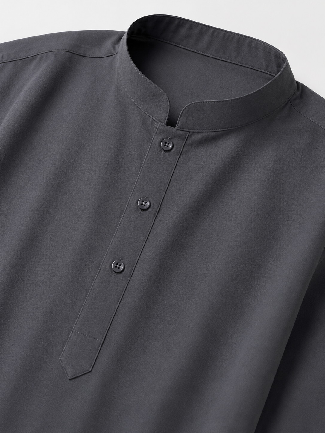 Premium Dark Grey Cotton Blend Kurta for Men – Elegant Festive & Casual Wear