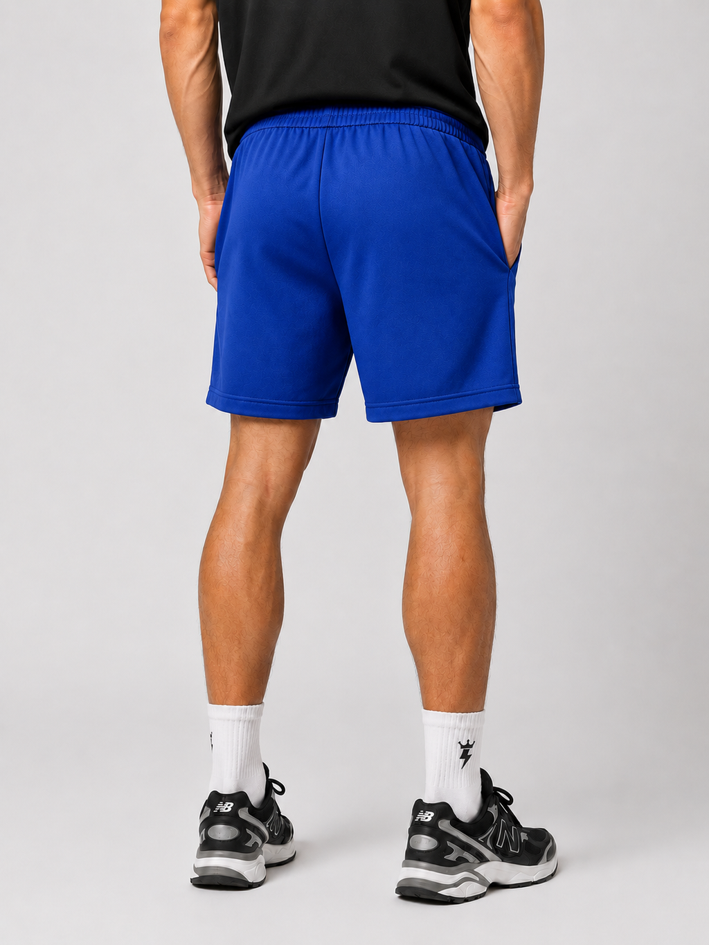 Swagzaar Royal Blue Lycra Stretchable Track Shorts for Men