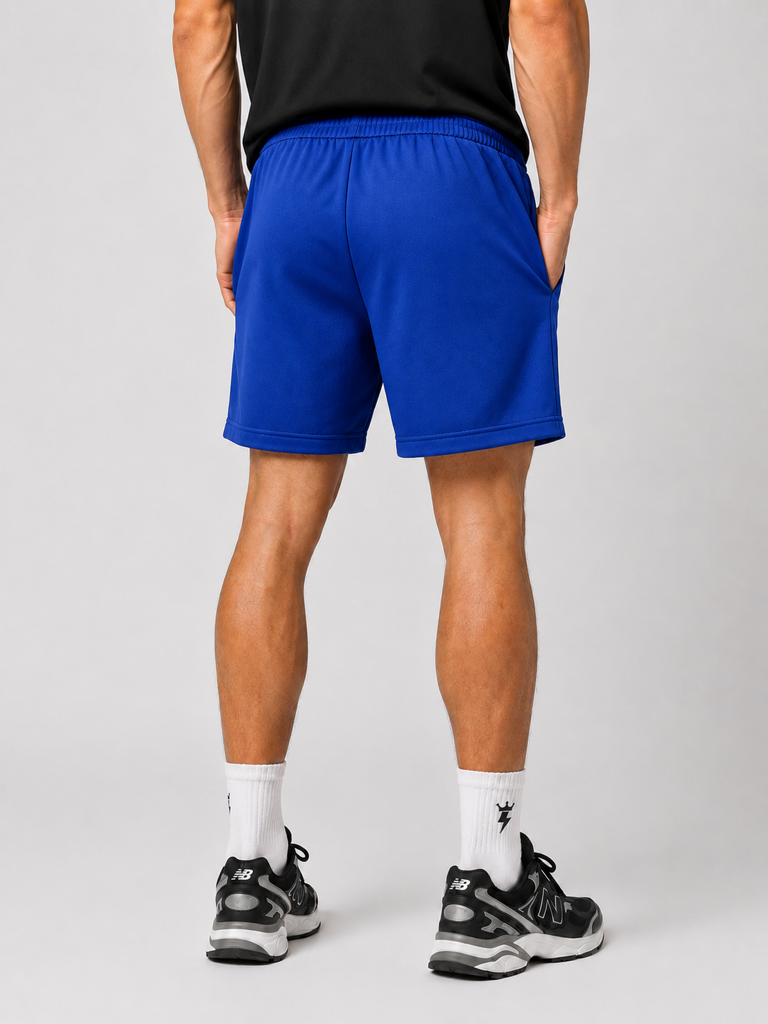 Swagzaar Royal Blue Lycra Stretchable Track Shorts for Men