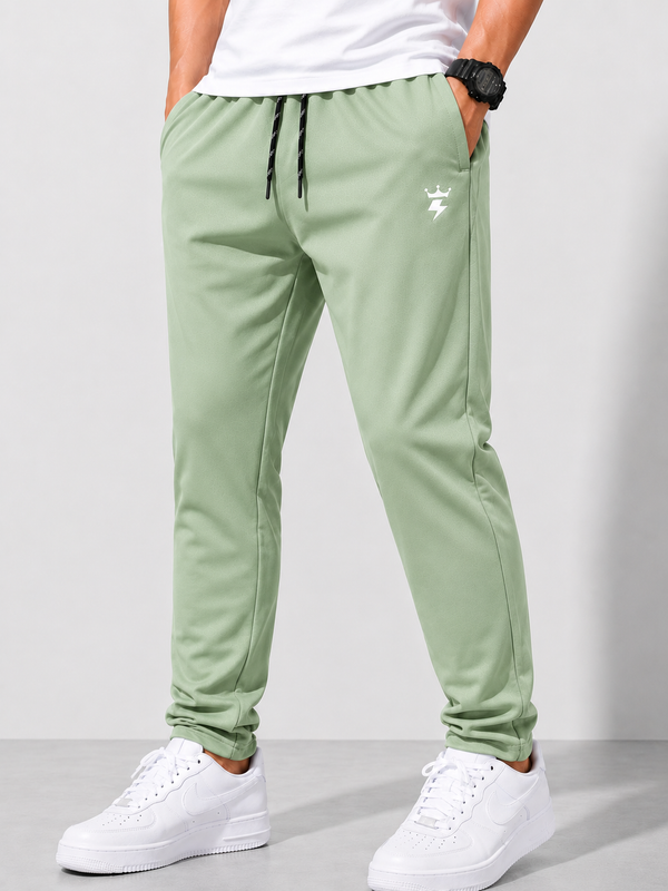 SWAGZAAR Men's Lycra Track Pants – Pista Green