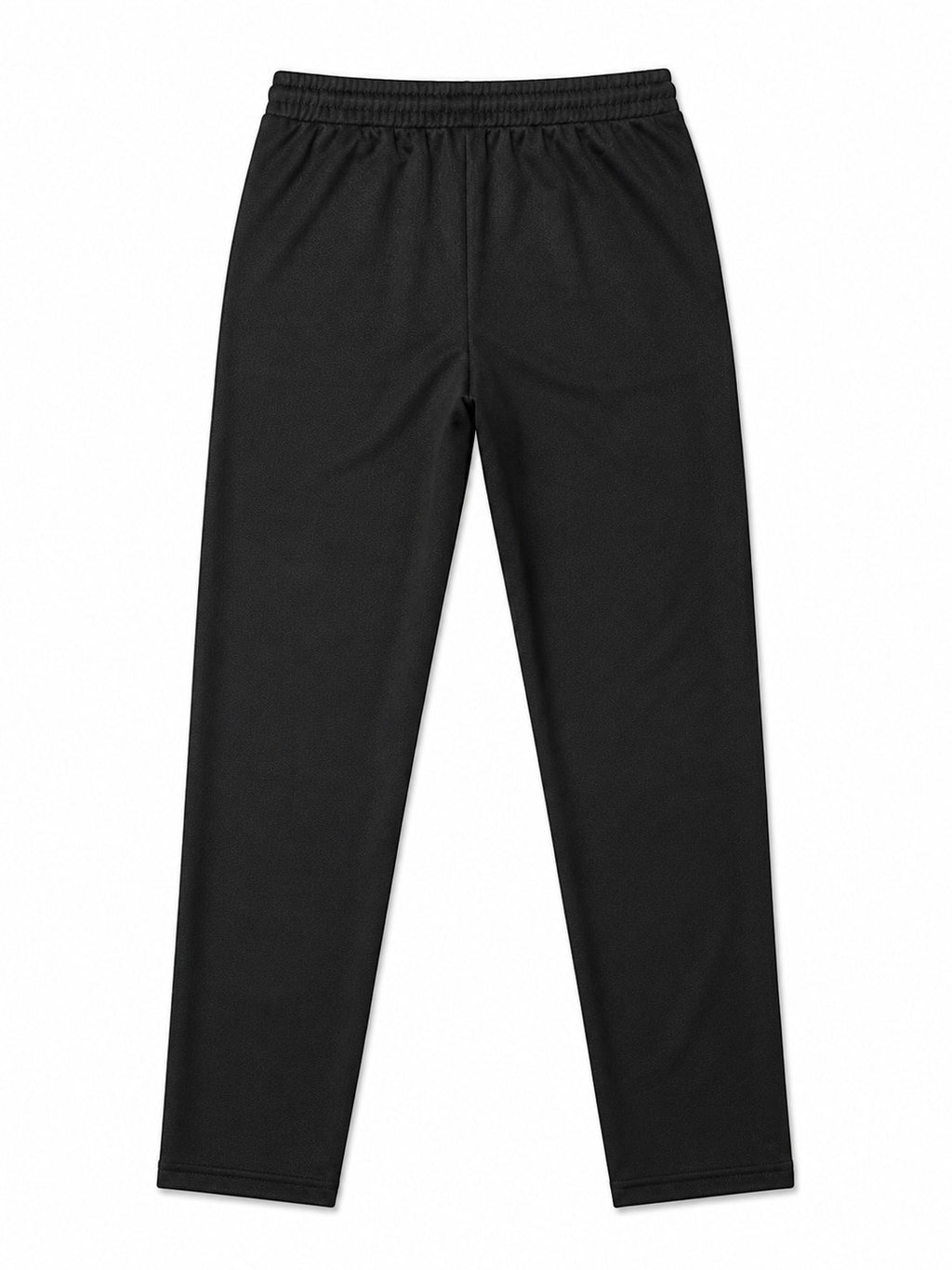 SWAGZAAR men's black lycra track pants with premium stretchable fabric, regular fit, zipper pockets and adjustable drawstring waist, ideal for gym, running, sports, workouts and everyday casual wear.