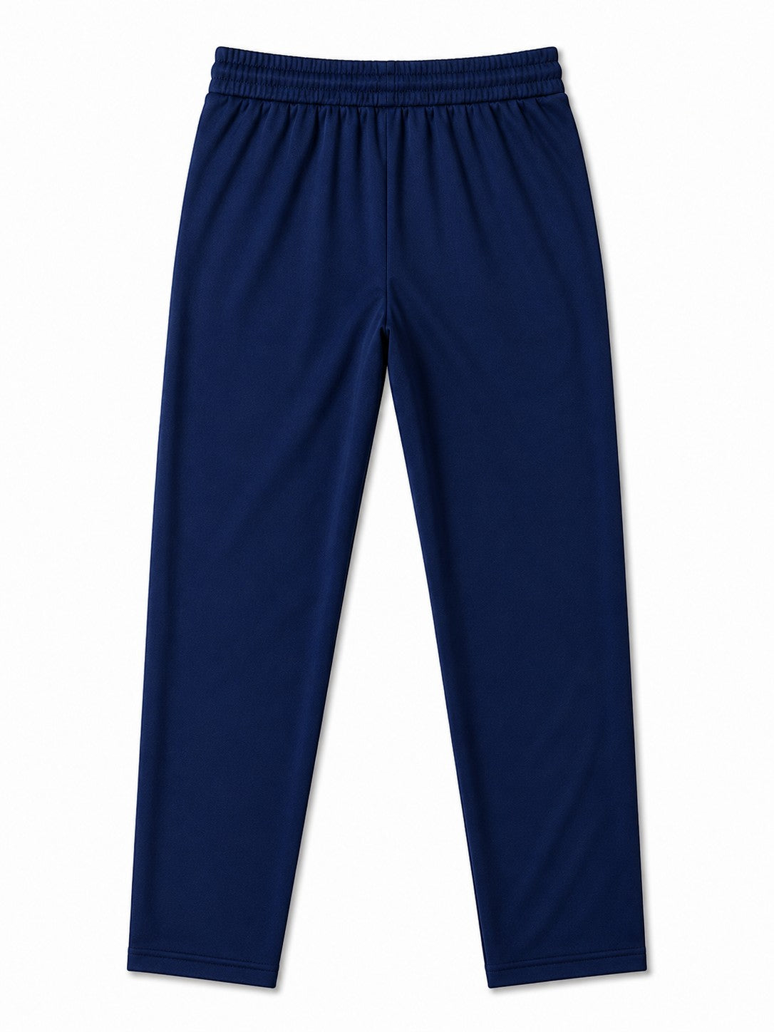 SWAGZAAR Men's Premium Lycra Track Pants in Dark Blue with zipper pockets, stretchable fabric, regular fit, ideal for gym, running, sports and casual daily wear.