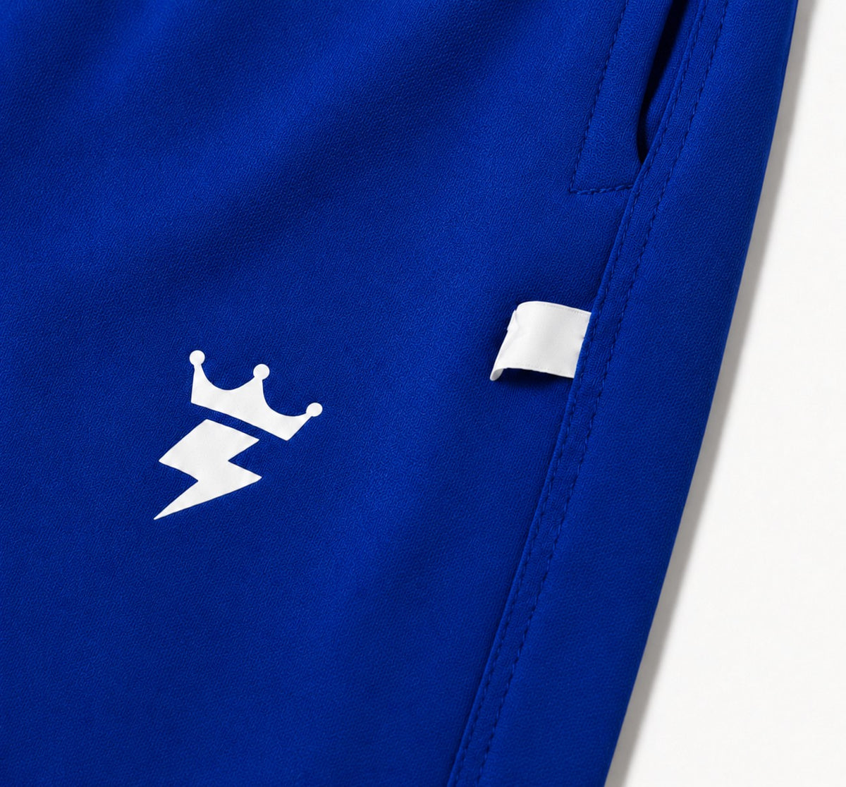 SWAGZAAR men's royal blue lycra track pants with premium stretchable fabric, regular fit, drawstring waist and zipper pockets, ideal for gym, running, sports, workouts and everyday casual wear.