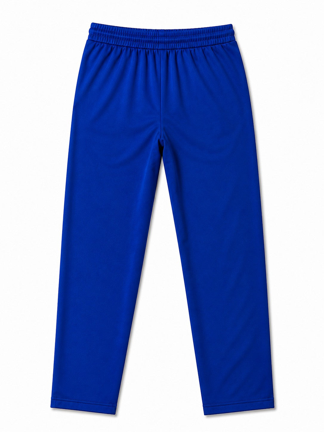 SWAGZAAR men's royal blue lycra track pants with premium stretchable fabric, regular fit, drawstring waist and zipper pockets, ideal for gym, running, sports, workouts and everyday casual wear.