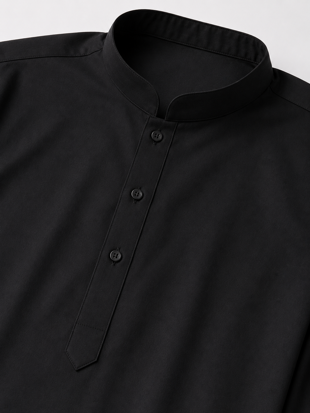 Premium Black Cotton Blend Kurta for Men – Elegant Festive & Casual Wear