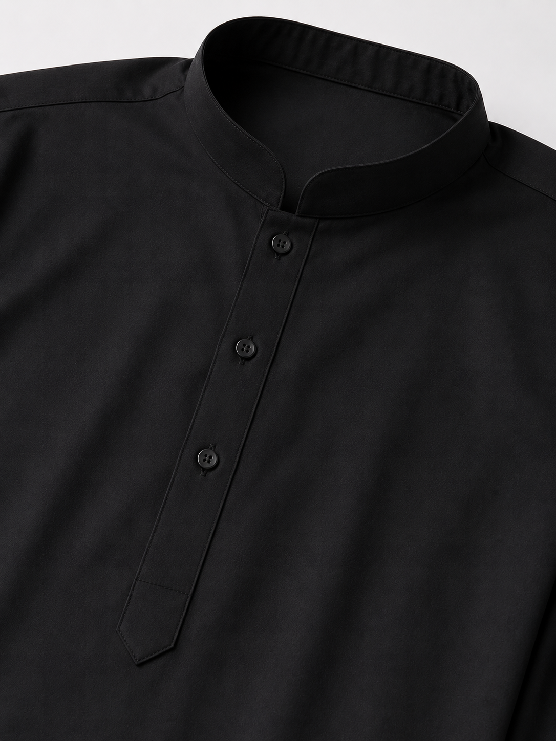 Premium Black Cotton Blend Kurta for Men – Elegant Festive & Casual Wear