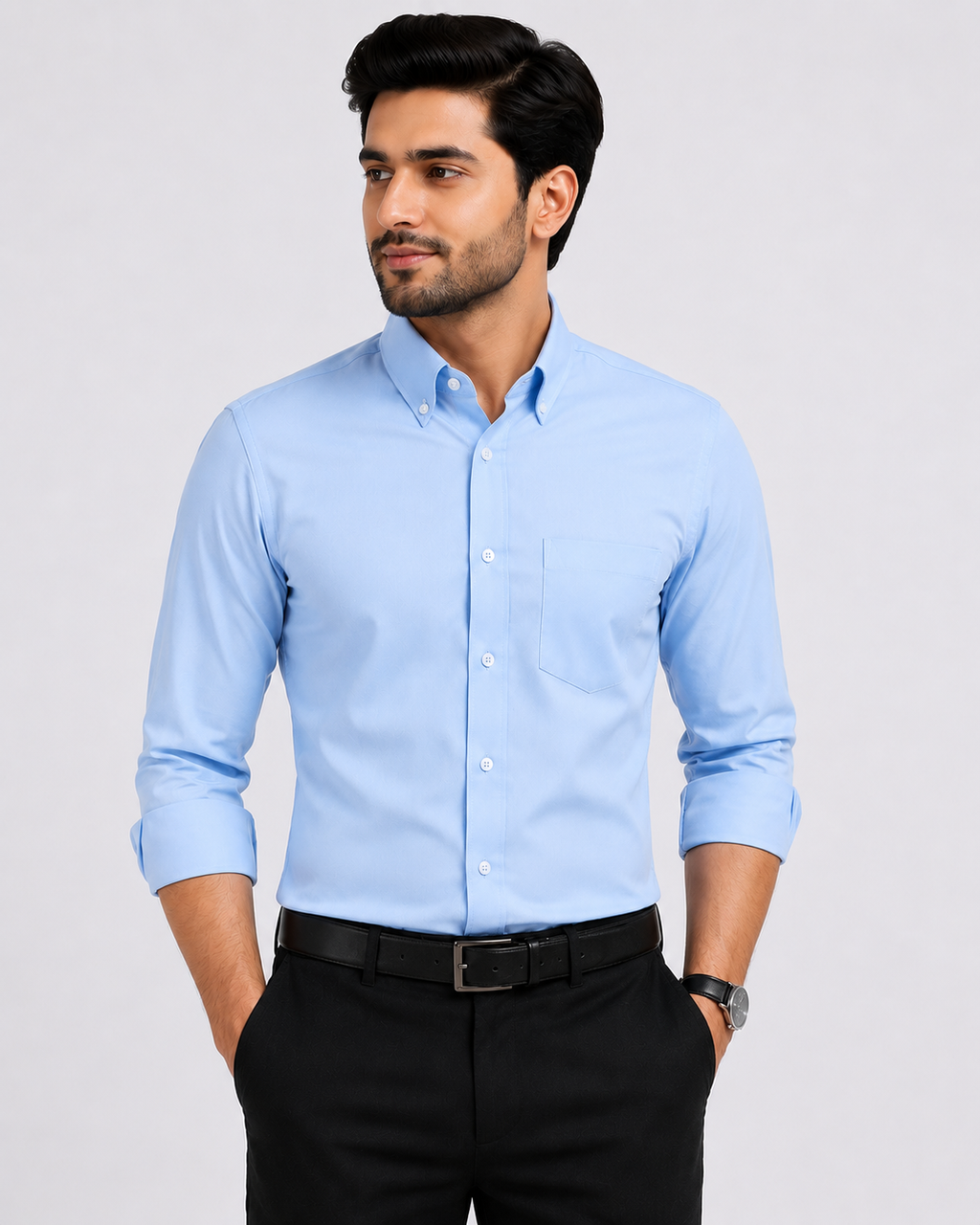 Men's Premium Cotton Oxford Button-Down Shirt