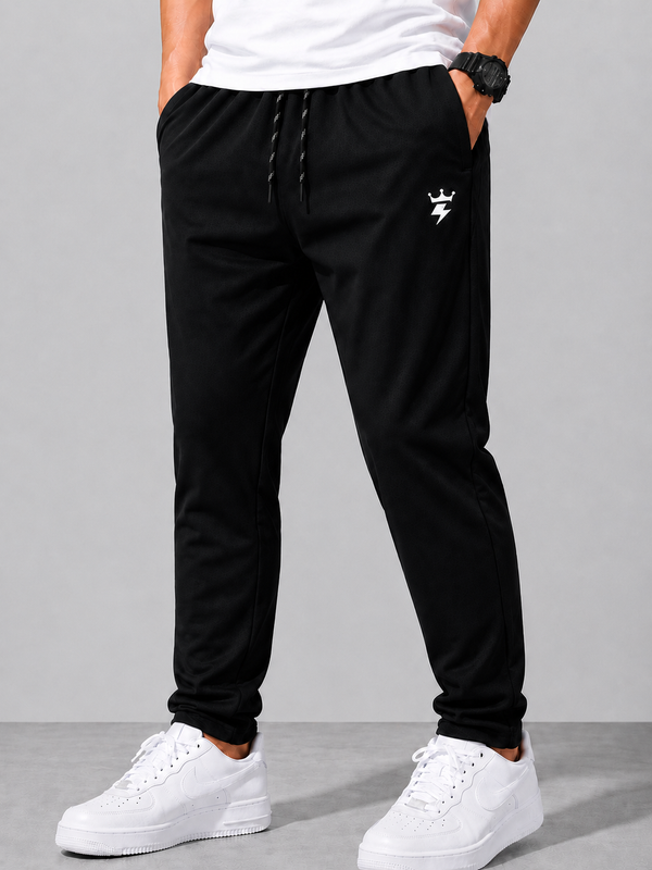 SWAGZAAR Men's Lycra Track Pants – Black
