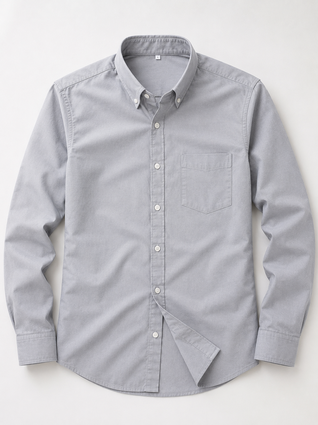 Men's Premium Cotton Oxford Button-Down Shirt | Comfort Fit | Full Sleeve | Casual & Formal Wear | Dark Grey