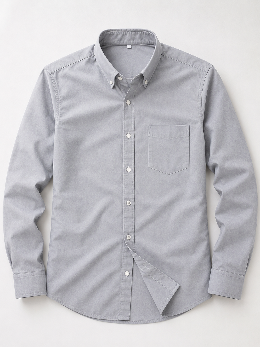 Men's Premium Cotton Oxford Button-Down Shirt | Comfort Fit | Full Sleeve | Casual & Formal Wear | Dark Grey