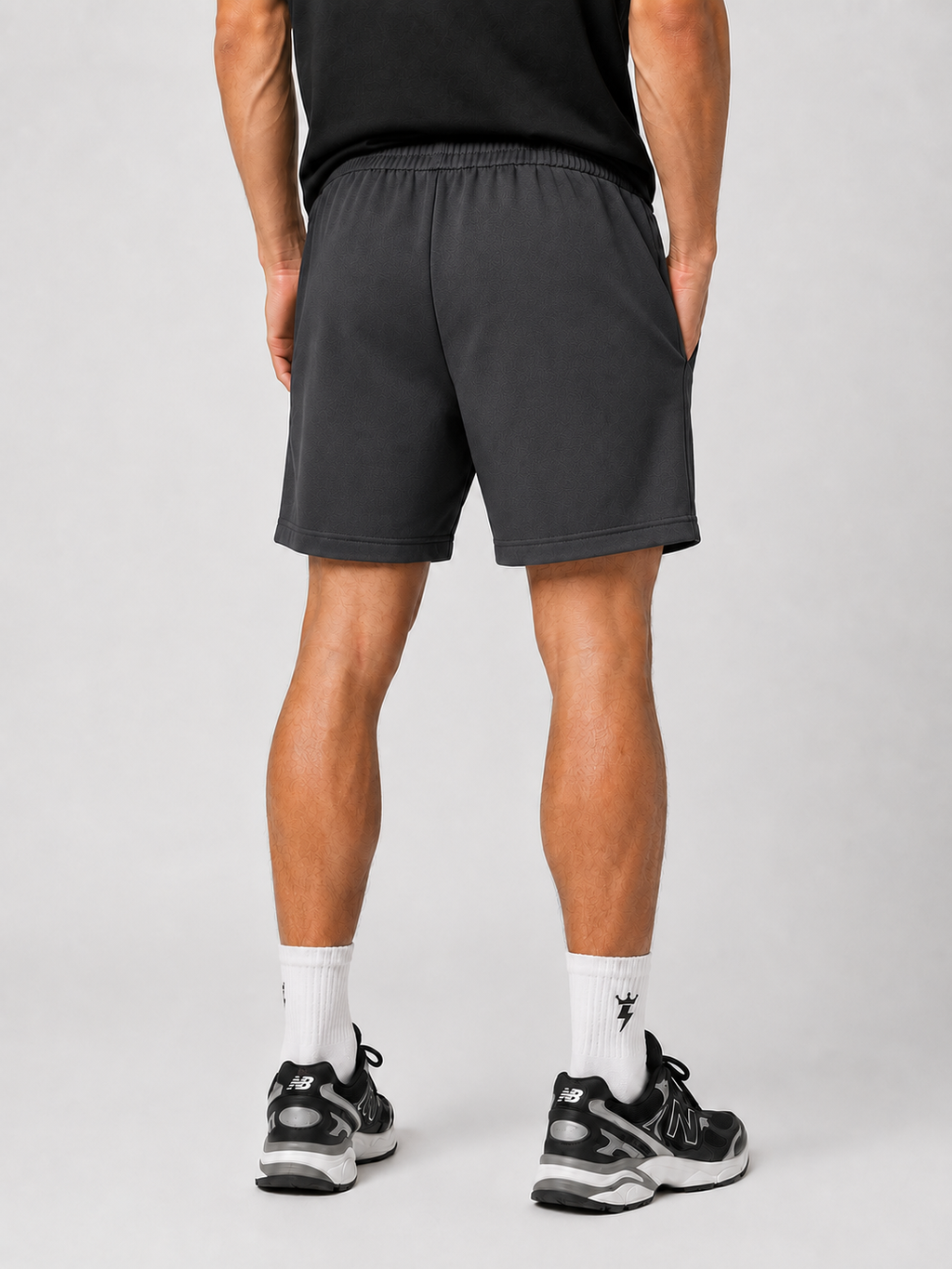 Swagzaar Dark Grey Lycra Stretchable Track Shorts for Men