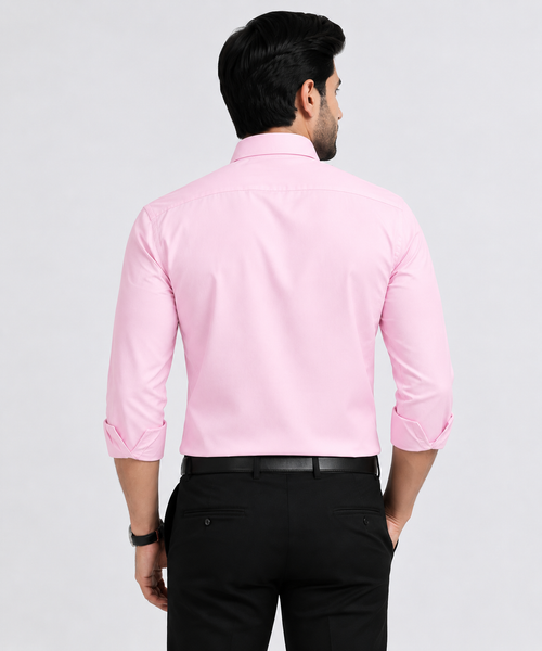 Men's Premium Cotton Oxford Button-Down Shirt | Comfort Fit | Full Sleeve | Casual & Formal Wear | Light Pink