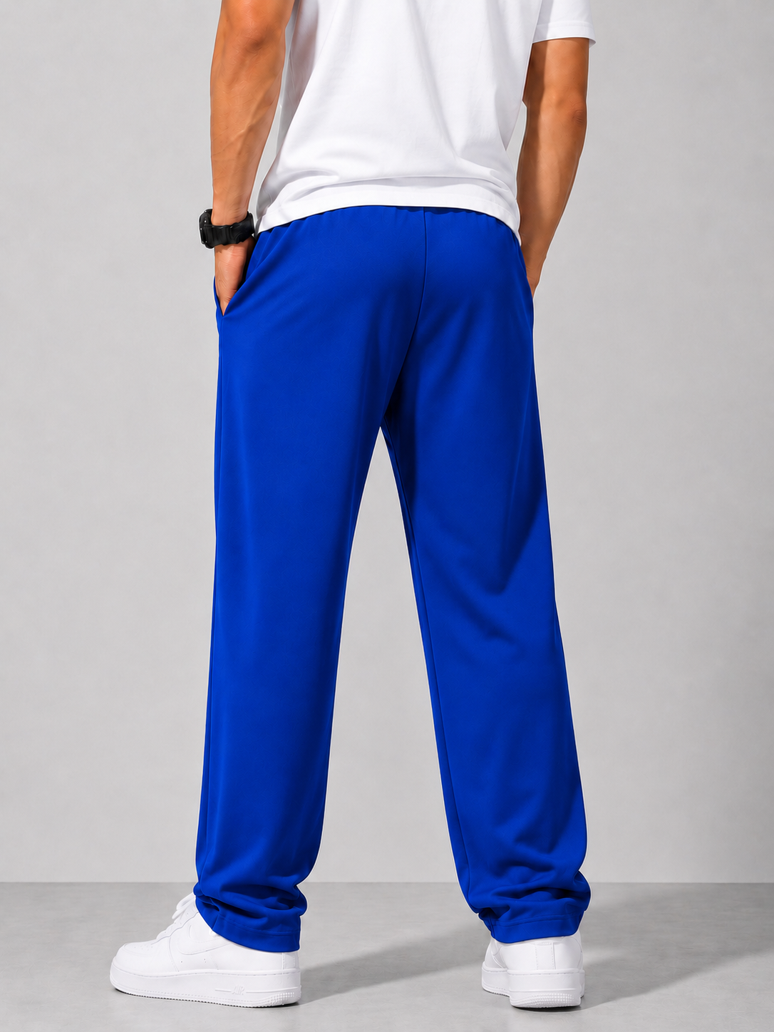 Swagzaar Men's Straight Fit Track Pant | Premium Stretch Fabric | Royal Blue