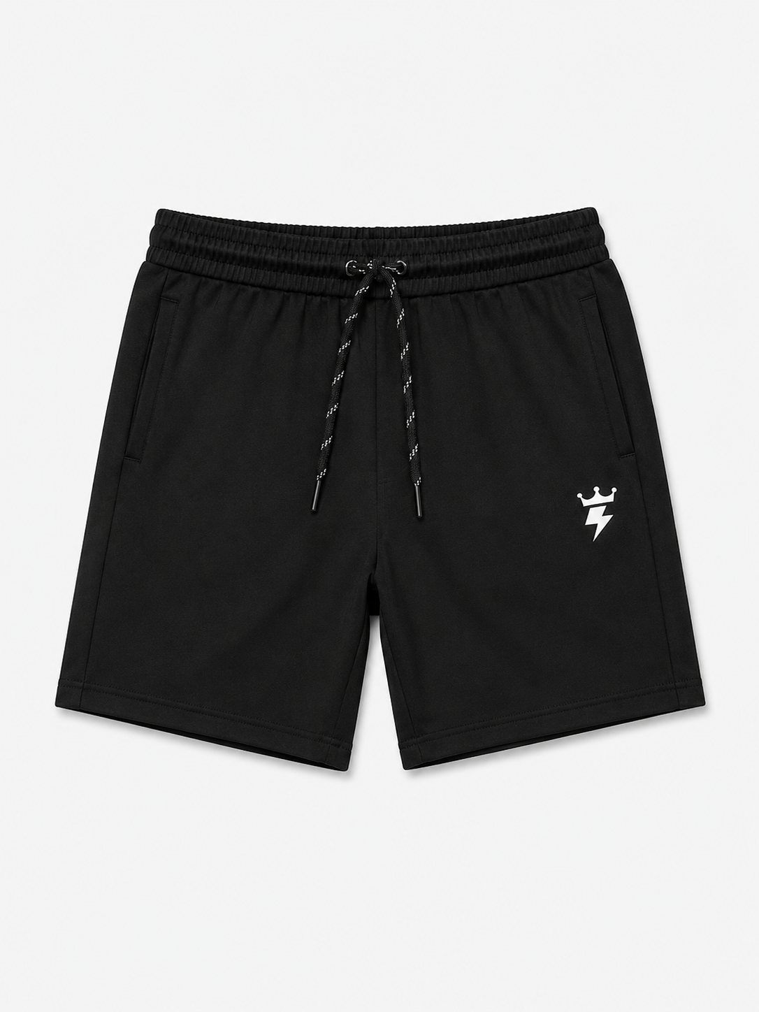 Swagzaar Black Lycra Stretchable Track Shorts for Men